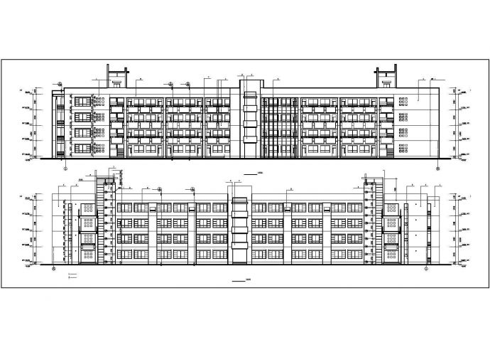 西安某大学教学楼全套建筑CAD设计图纸_图1