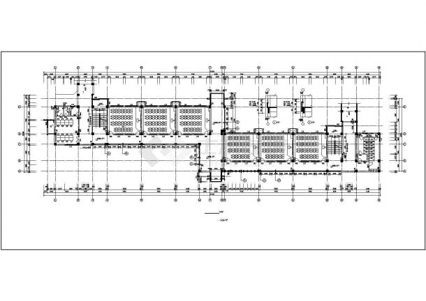 西安某大学教学楼全套建筑CAD设计图纸-图二