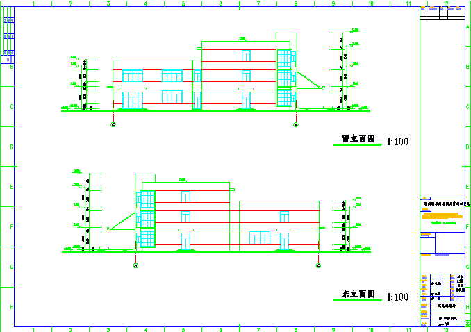 高档办公楼建筑设计CAD布置图_图1