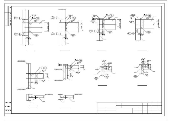 某中型二层商场钢结构CAD图纸_图1