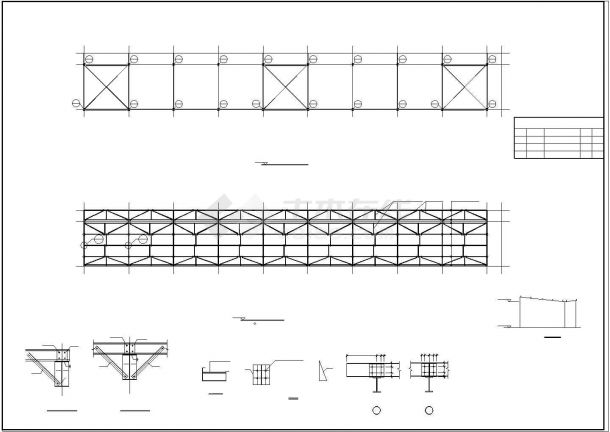 某钢框架上门式宿舍楼结构设计图纸-图二