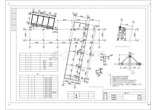 二层钢结构别墅施工CAD示意图-图二