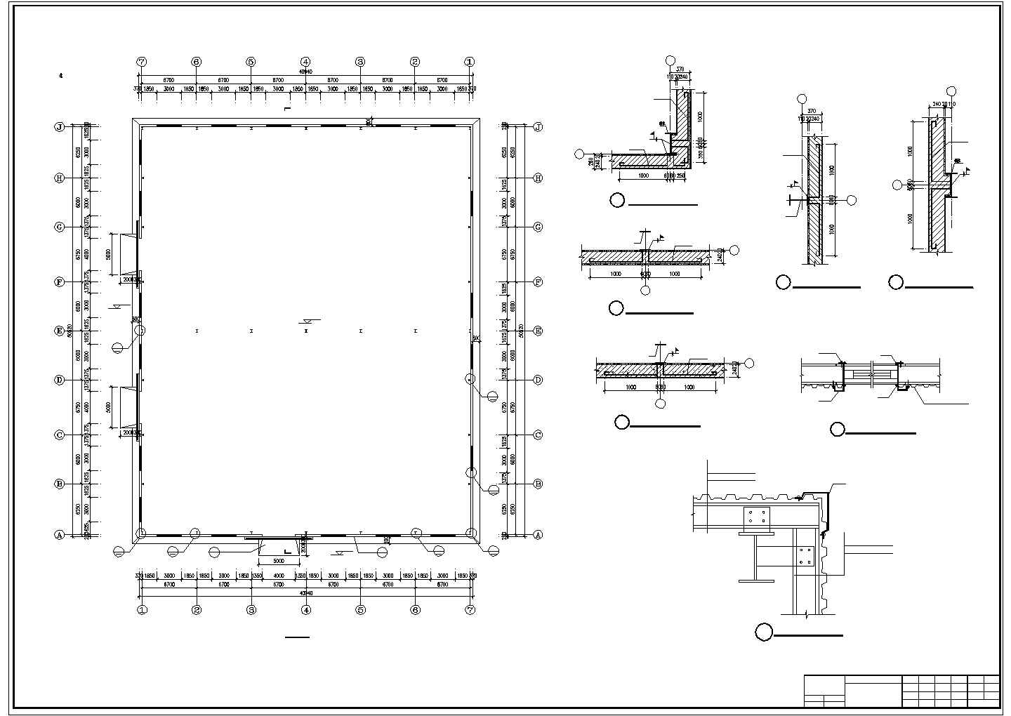 50m跨单层钢结构厂房详细施工图纸