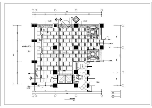 某高级宾馆一层大堂装修cad施工图-图二