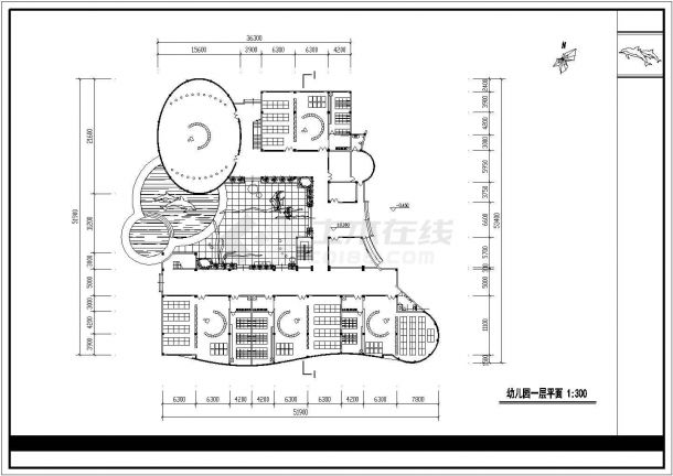 某小区幼儿园CAD参考图-图二