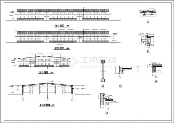 工厂车间建筑施工CAD规划图-图二