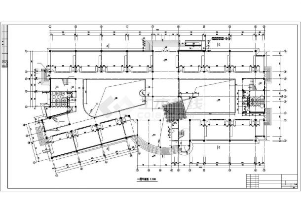 某市小学教学楼建筑CAD施工设计图纸-图一