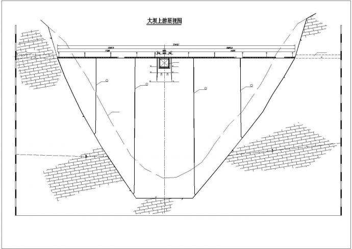 某工程设计投标160m拱坝结构建筑施工CAD图_图1