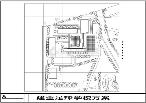河南建邺足球学校建筑方案CAD设计施工图-图二