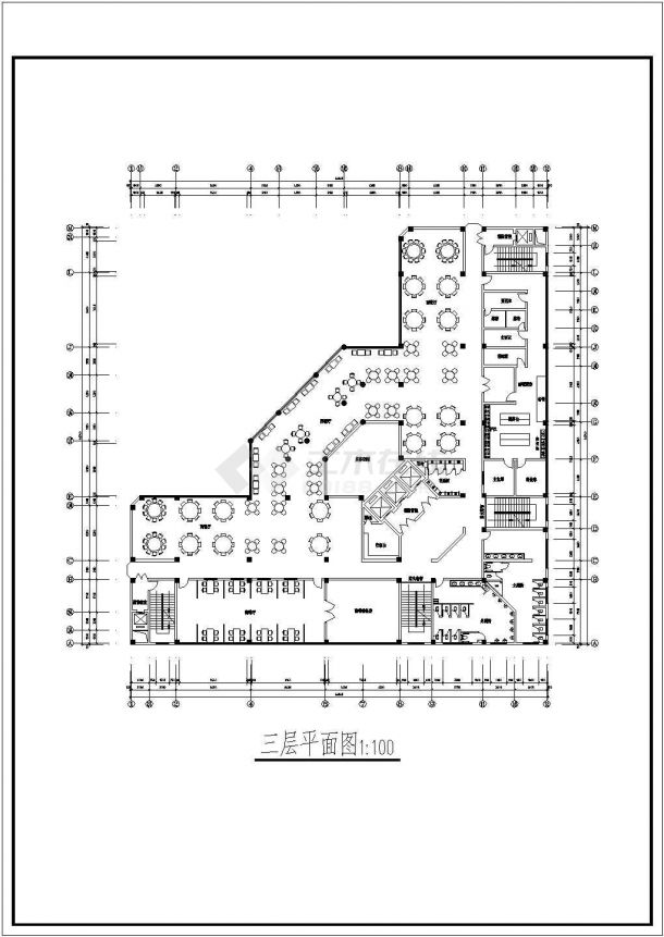 某高层宾馆建筑设计CAD施工图纸-图二