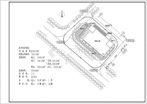 经典办公楼结构设计cad施工图-图一