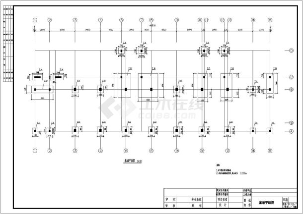 教学楼建筑结构设计cad施工图-图二