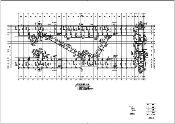 教学楼6层框架结构设计cad平立面施工图-图二