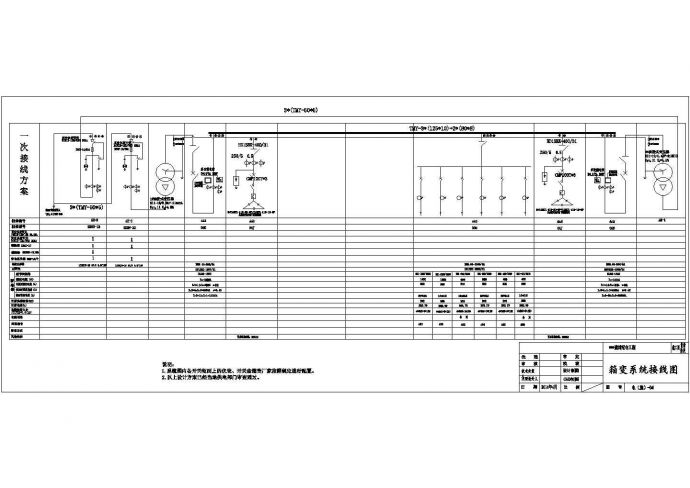 某建材公司双315KVA箱式变电站设计cad电气图纸_图1