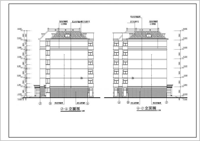某小区多层住宅楼全套建筑设计图纸_图1