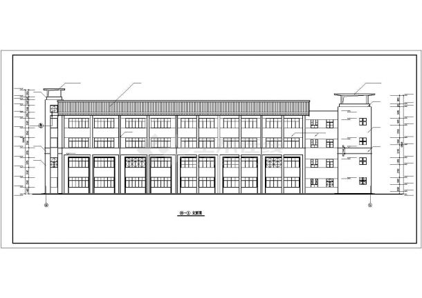 某市小学教学楼建筑施工CAD设计图纸-图二