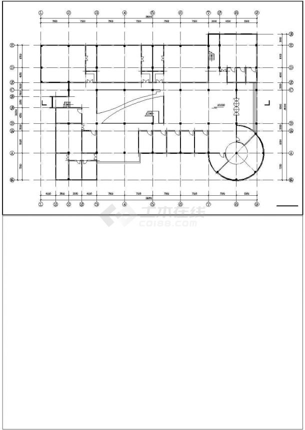北京某幼儿园建筑设计cad施工图-图一