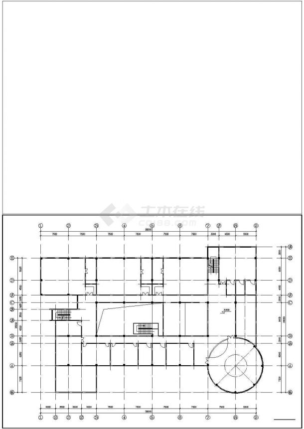 北京某幼儿园建筑设计cad施工图-图二