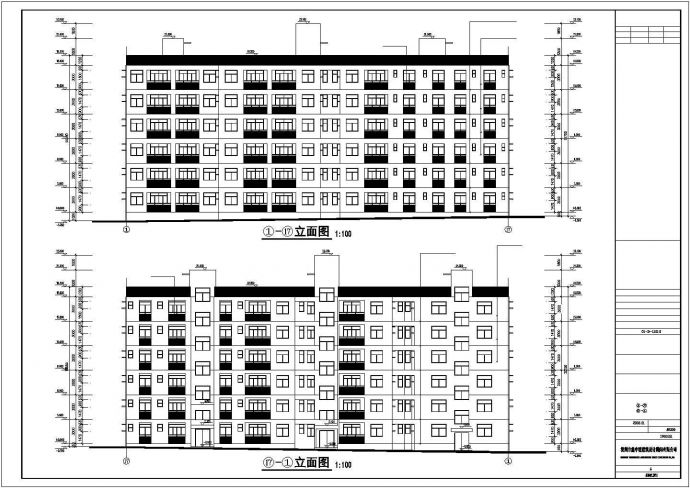 福永镇凤凰村第三工业园区公寓建筑设计CAD施工图_图1