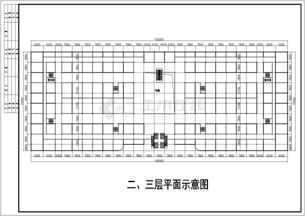 浦口某地区建材广场建筑方案设计cad施工图-图二