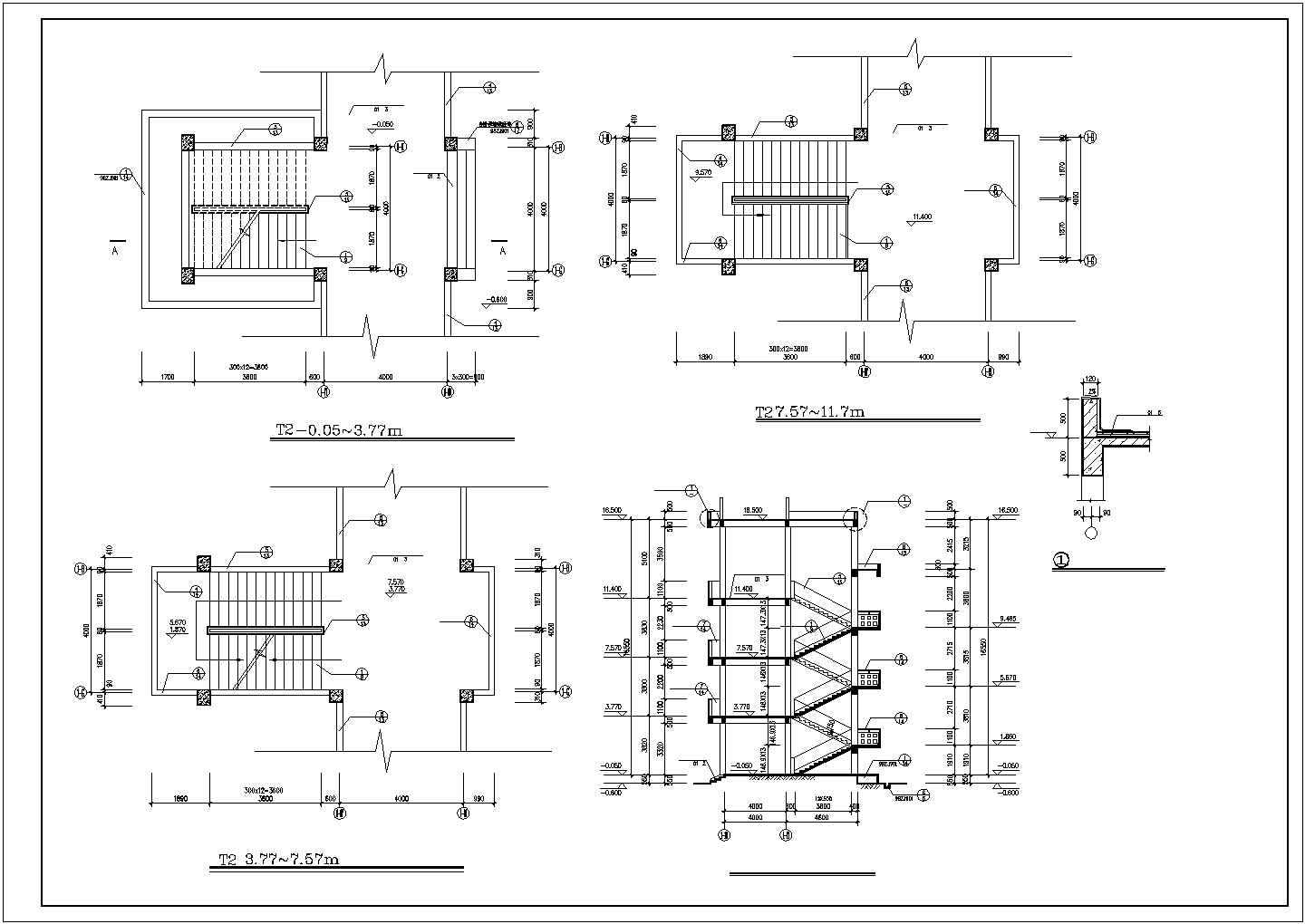 黄江实验小学艺术楼建筑设计CAD施工图