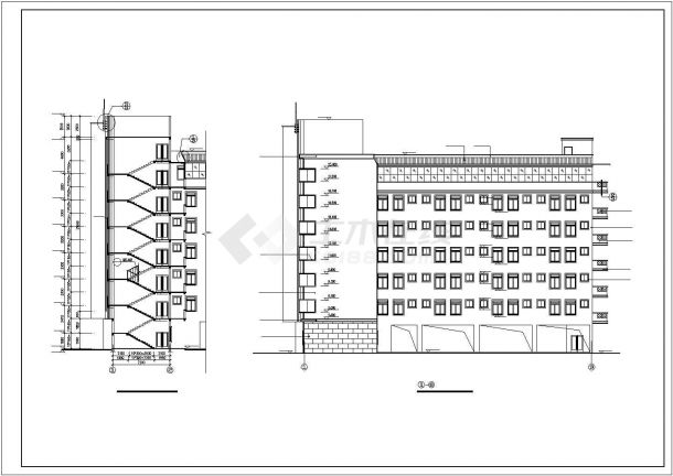 郑州某医院住院部建筑设计CAD施工图-图二