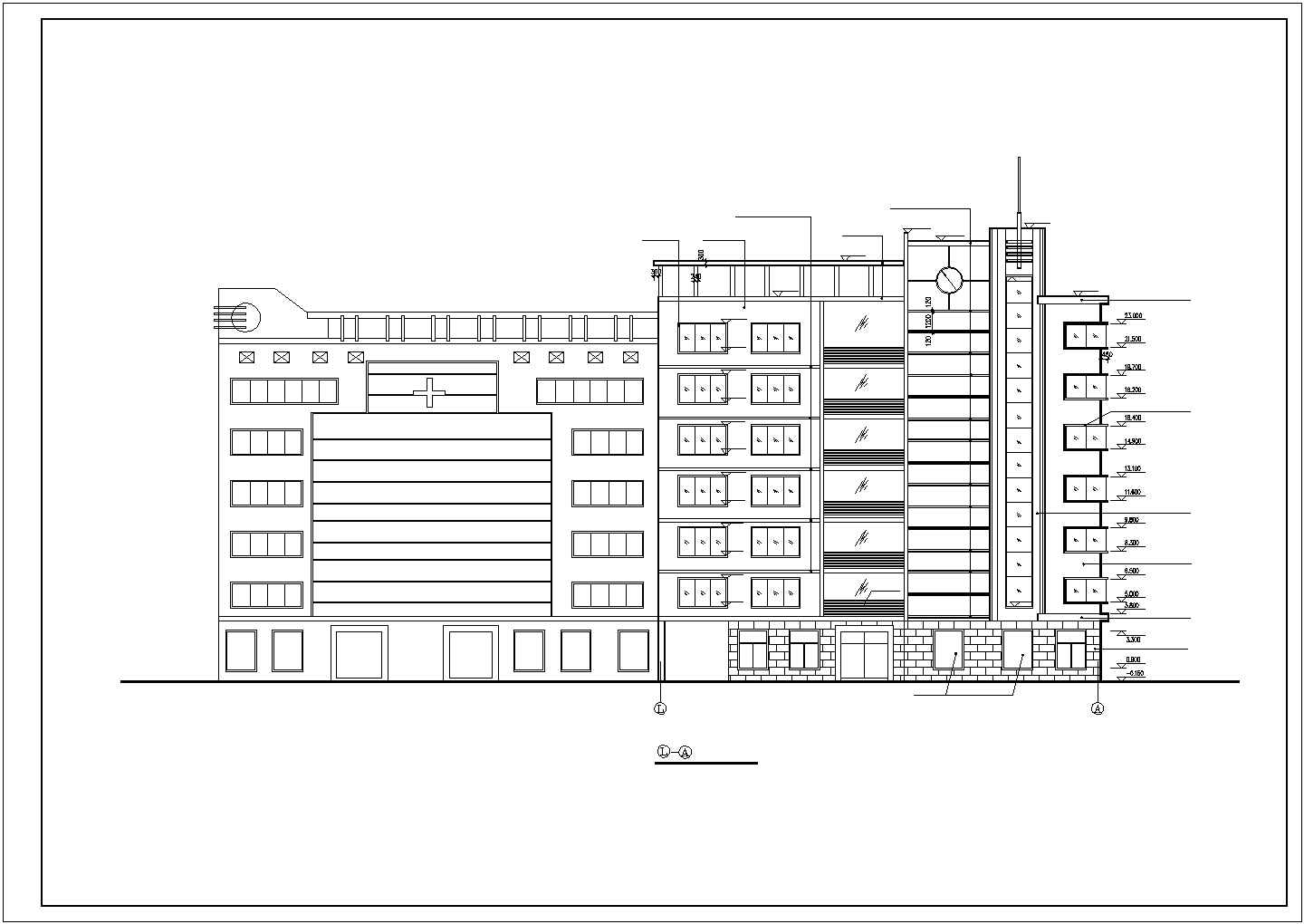 郑州某医院住院部建筑设计CAD施工图