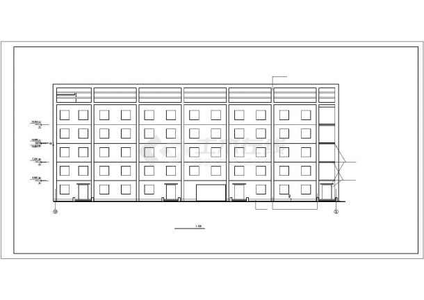 辽宁某中学教学楼建筑设计CAD施工图-图一