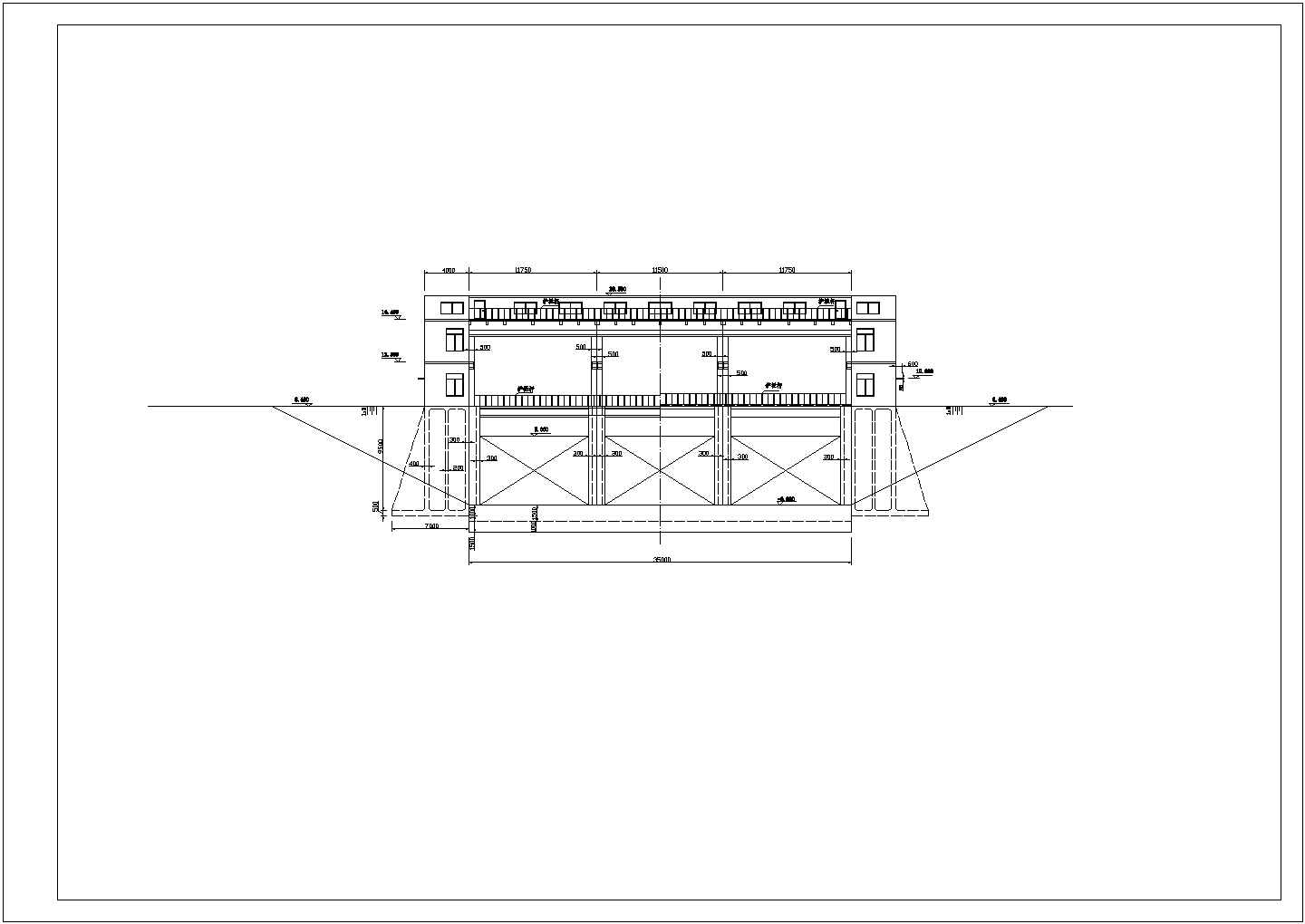 某地水闸工程可行性阶段CAD图