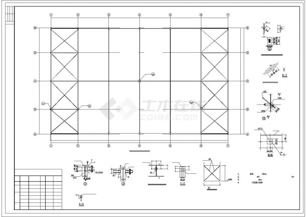 30m跨厂房建筑、结构图纸-图二
