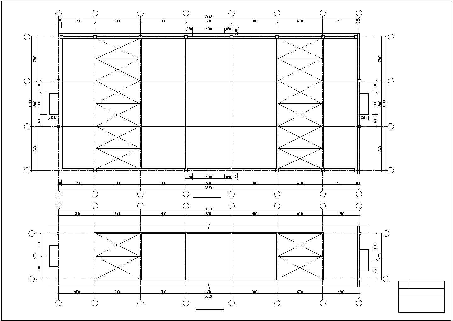 某地大型钢结构工业厂房结构CAD布置图