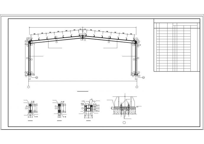 某L型工业厂房结构CAD布置图_图1
