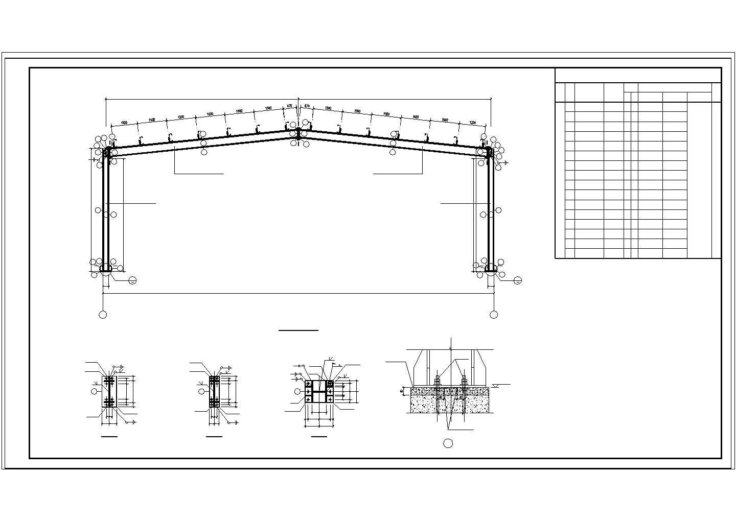 某L型工业厂房结构CAD布置图