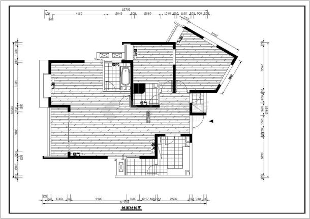 室内精装饰cad设计方案图-图一