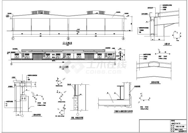钢结构工厂建筑规划CAD详细参考图-图二