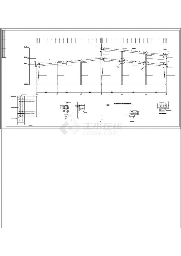  Structural drawing of a steel structure workshop - Figure 1