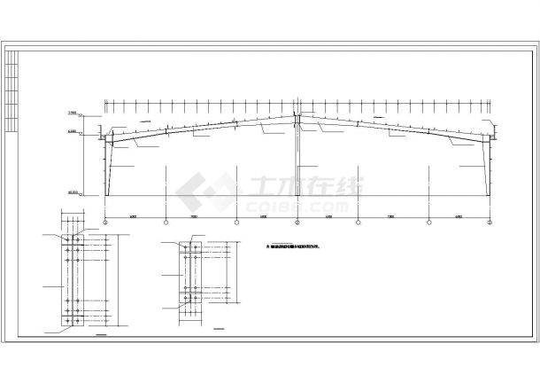  Structural drawing of a steel structure workshop - Figure 2