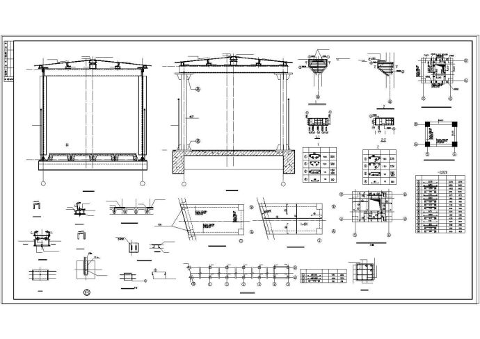 某地大型89米钢桁架CAD图_图1
