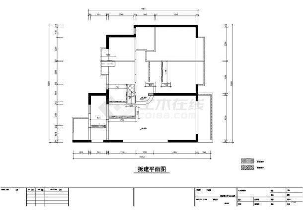 某地简约欧式风格的四室二厅室内装修设计施工CAD图-图一