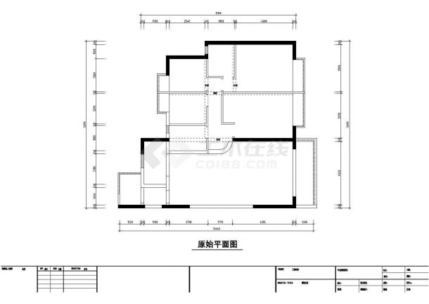 某地简约欧式风格的四室二厅室内装修设计施工CAD图-图二