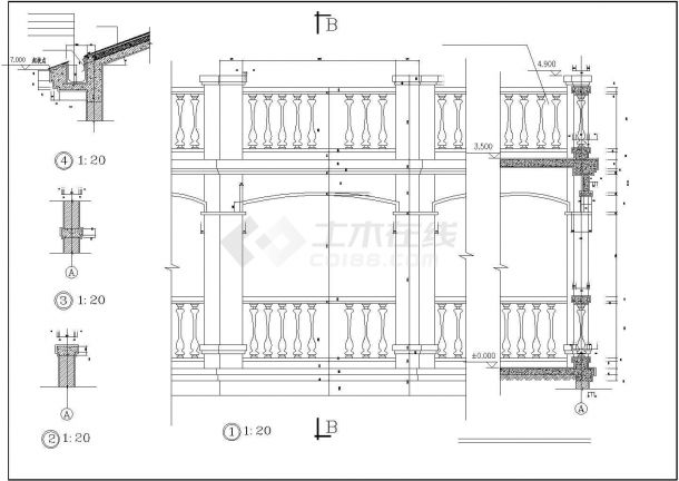 某小型别墅建筑设计CAD施工图纸-图一
