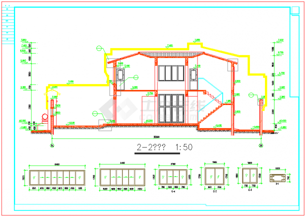 北京经典四合院全套建筑CAD设计施工图（含效果图）-图二