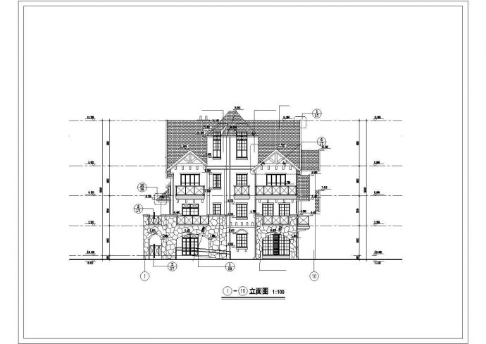 某精美别墅建筑CAD参考图_图1