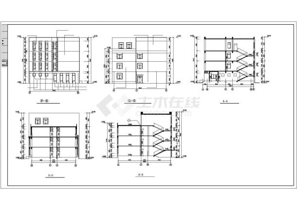 某市小学教学楼建筑CAD设计施工图-图二