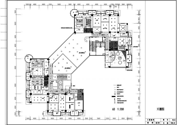 某公司办公室内装修设计施工CAD图_图1
