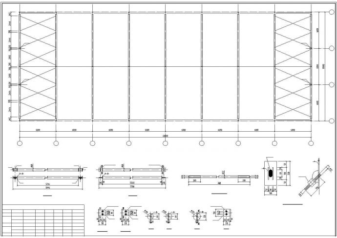 某单层轻钢车间厂房结构施工图_图1