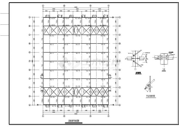 辽宁省某钢结构厂房结构设计图纸-图二