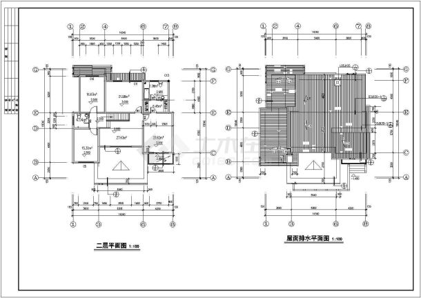 某郊区欧式别墅全套建筑设计图纸-图二