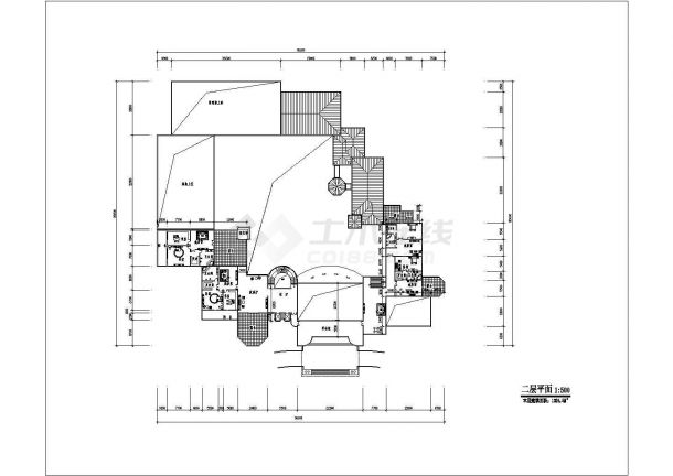 某地中学状元别墅建筑CAD施工图-图一