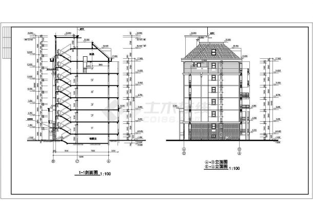一套多层住宅建筑图CAD参考图-图二
